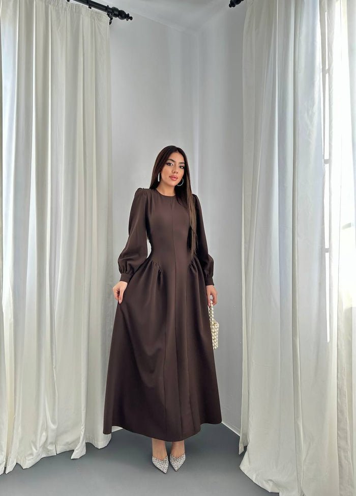 long-sleeve midi dress - Image 2