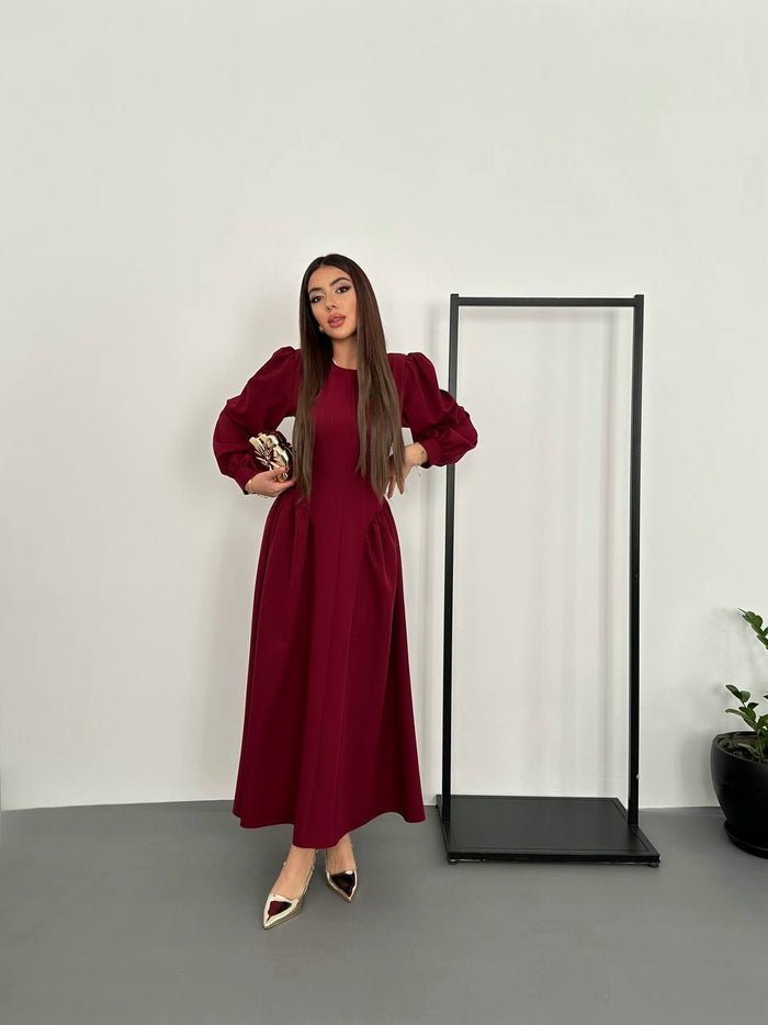 long-sleeve midi dress - Image 7