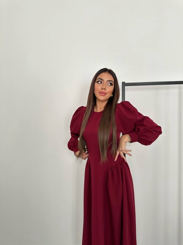 long-sleeve midi dress - Image 3