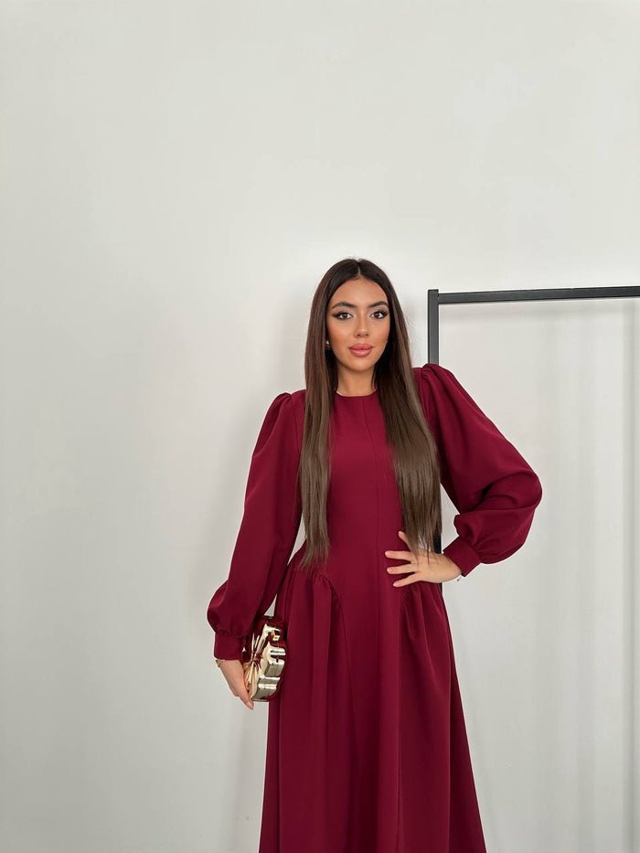 long-sleeve midi dress - Image 5