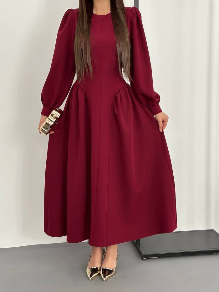 long-sleeve midi dress - Image 2