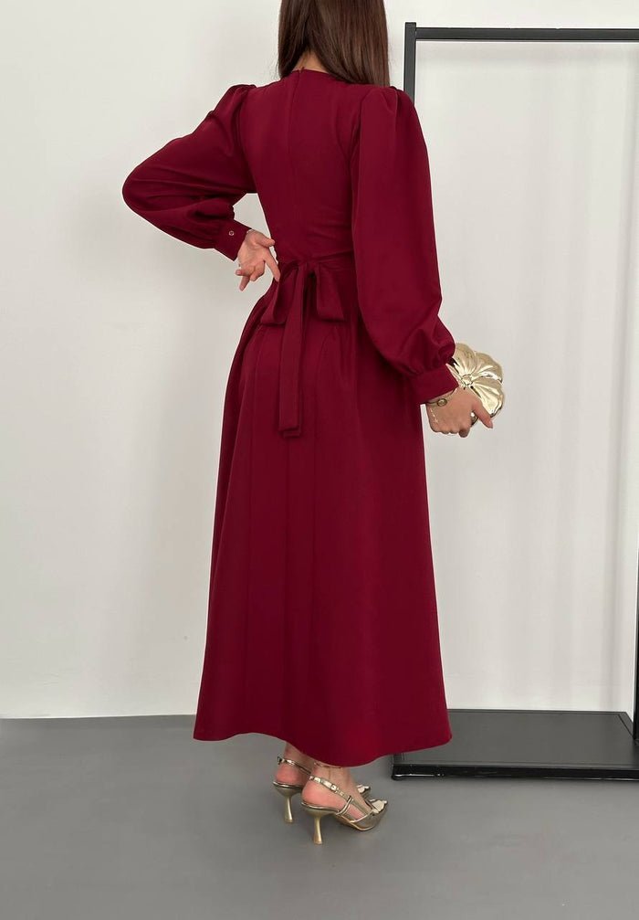 long-sleeve midi dress - Image 4
