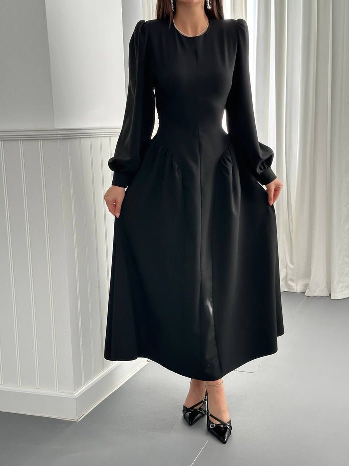 long-sleeve midi dress - Image 4