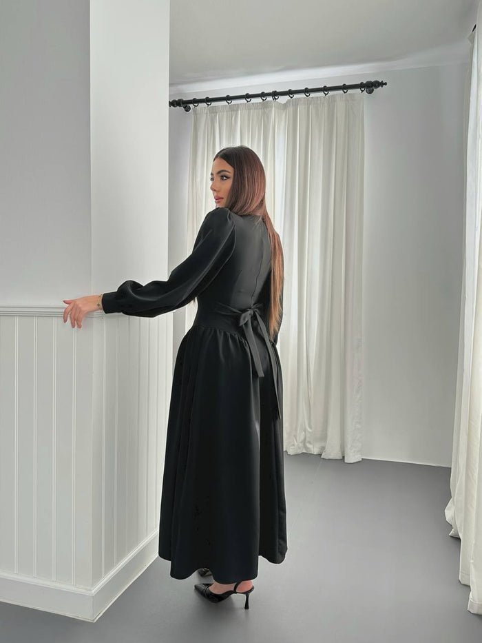 long-sleeve midi dress - Image 3