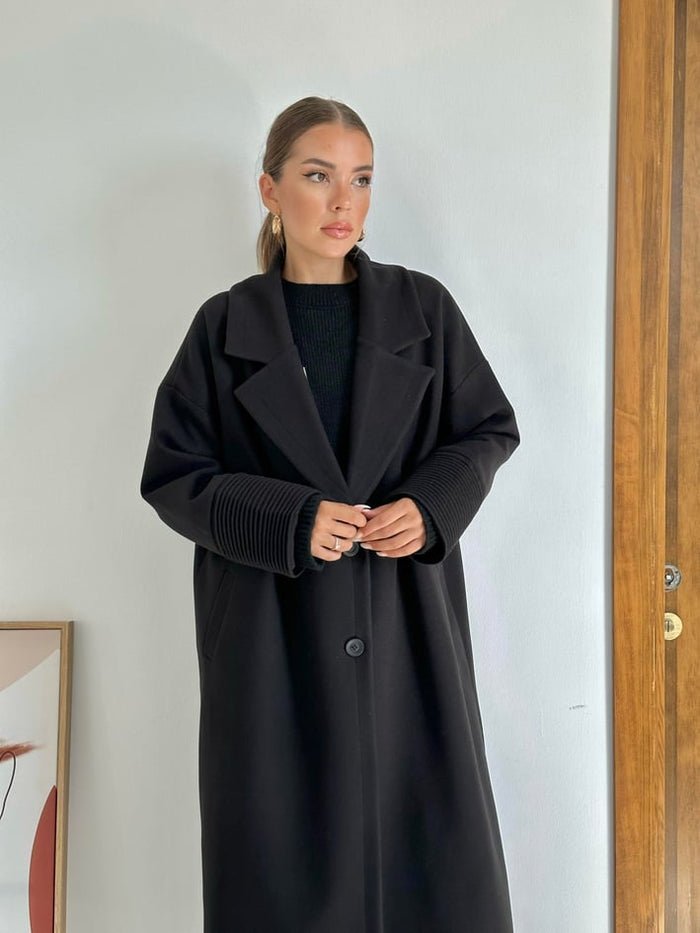 Cuff Detailed Coat - Image 5
