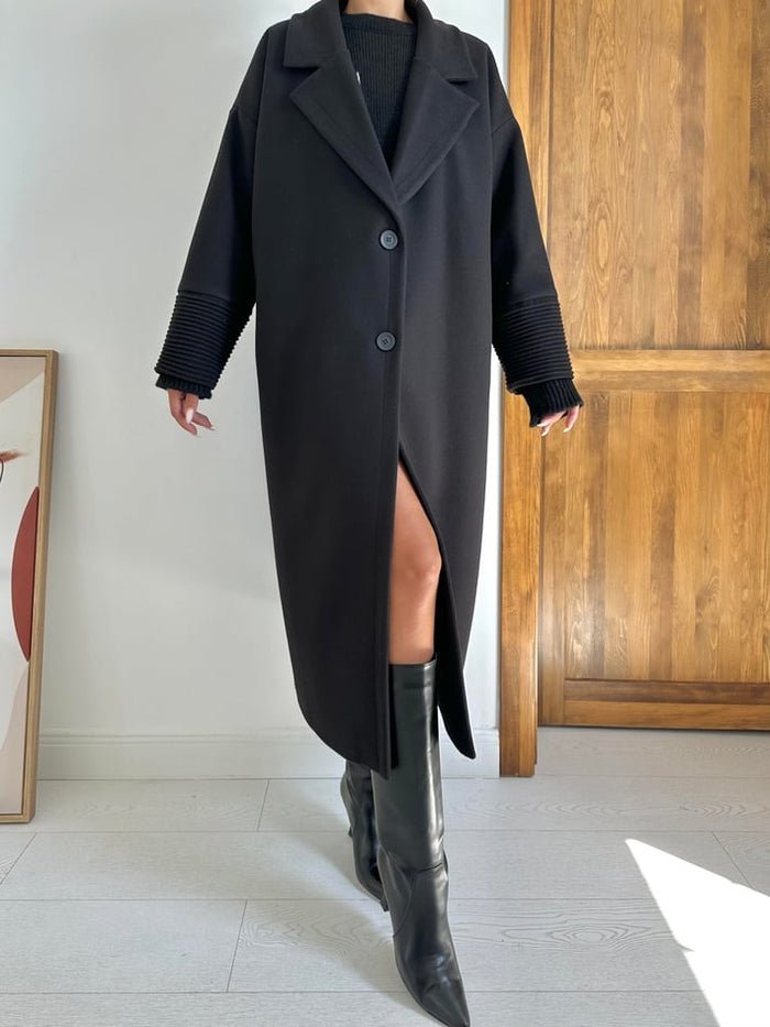 Cuff Detailed Coat - Image 4